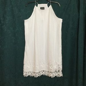 The Limited white lace lined dress